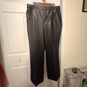 Fashion Nova Black Faux Leather Look Pants